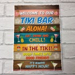 Welcome To Our Tiki Bar Sign Tiki Bar Accessories GARDEN BAR