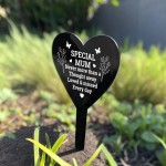 Special Mum Graveside Memorial Marker Acrylic Grave Heart Plaque Special Mum Graveside Memorial Marker Acrylic Grave Heart Plaque
