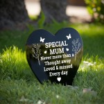 Special Mum Graveside Memorial Marker Acrylic Grave Heart Plaque Special Mum Graveside Memorial Marker Acrylic Grave Heart Plaque