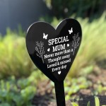 Special Mum Graveside Memorial Marker Acrylic Grave Heart Plaque Special Mum Graveside Memorial Marker Acrylic Grave Heart Plaque
