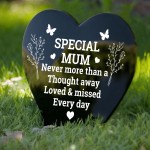 Special Mum Graveside Memorial Marker Acrylic Grave Heart Plaque Special Mum Graveside Memorial Marker Acrylic Grave Heart Plaque