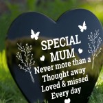 Special Mum Graveside Memorial Marker Acrylic Grave Heart Plaque Special Mum Graveside Memorial Marker Acrylic Grave Heart Plaque