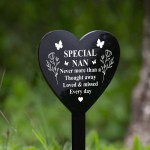Special Nan Graveside Memorial Marker Acrylic Grave Heart Plaque Special Nan Graveside Memorial Marker Acrylic Grave Heart Plaque