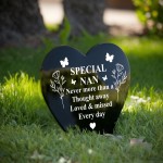 Special Nan Graveside Memorial Marker Acrylic Grave Heart Plaque Special Nan Graveside Memorial Marker Acrylic Grave Heart Plaque