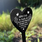 Special Nan Graveside Memorial Marker Acrylic Grave Heart Plaque Special Nan Graveside Memorial Marker Acrylic Grave Heart Plaque