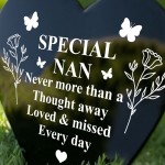 Special Nan Graveside Memorial Marker Acrylic Grave Heart Plaque Special Nan Graveside Memorial Marker Acrylic Grave Heart Plaque