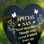 Special Nan Graveside Memorial Marker Acrylic Grave Heart Plaque Special Nan Graveside Memorial Marker Acrylic Grave Heart Plaque