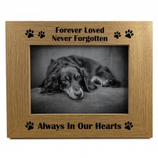 Dog Memorial Photo Frame 7x5 Wooden Frame Pet Remembrance 