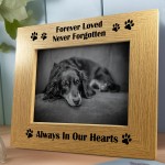 Dog Memorial Photo Frame 7x5 Wooden Frame Pet Remembrance 