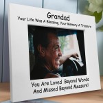 Grandad Memorial Photo Frame In Memory Gift For Grandad Family