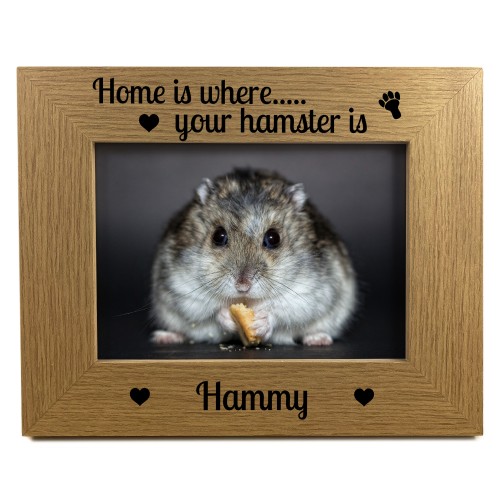 Home Is Where Your Hamster Is Photo Frame Hamster Gift Pet Photo