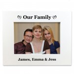 Family Photo Frame Personalised 7x5 Family Wooden Photo Frame