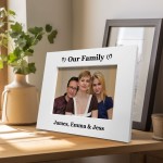 Family Photo Frame Personalised 7x5 Family Wooden Photo Frame