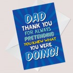 Funny Dad Card Birthday Card For Dad From Daughter Son Funny