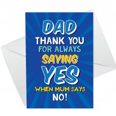 Funny Dad Card From Daughter Son Birthday Fathers Day Christmas