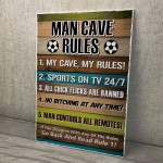 Man Cave Rules Novelty Wall Plaque Home Office Decor Accessories