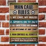 Man Cave Rules Novelty Wall Plaque Home Office Decor Accessories