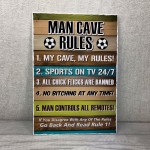 Man Cave Rules Novelty Wall Plaque Home Office Decor Accessories