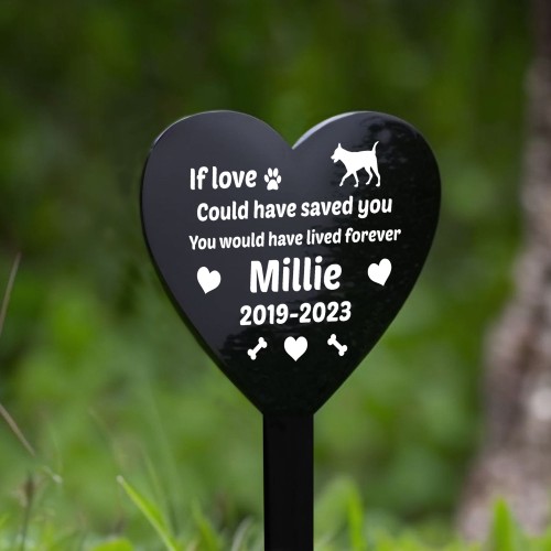 PERSONALISED Dog Puppy Memorial Outdoor Garden Grave Stake