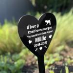 PERSONALISED Dog Puppy Memorial Outdoor Garden Grave Stake