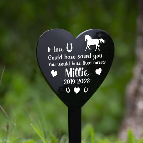 PERSONALISED Horse Memorial Outdoor Garden Grave Stake