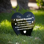 Grandad Graveside Heart Plaque Grave Marker Memorial Decoration