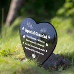 Grandad Graveside Heart Plaque Grave Marker Memorial Decoration