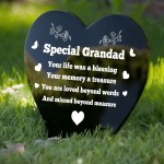 Grandad Graveside Heart Plaque Grave Marker Memorial Decoration