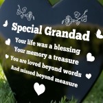 Grandad Graveside Heart Plaque Grave Marker Memorial Decoration