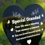 Grandad Graveside Heart Plaque Grave Marker Memorial Decoration