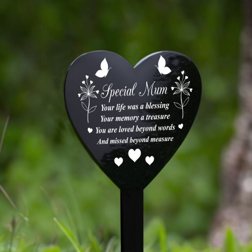 Graveside Remembrance Plaque For Mum Grave Marker Memorial