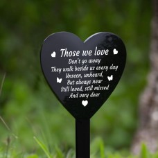 Graveside Memorial Heart Stake Plaque For Mum Dad Nan Grandad