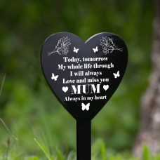 Mum Memorial Plaque Graveside Marker Decoration Grave Outdoor