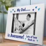 Personalised Dad Photo Frame 7x5 Photo Frame Fathers Day Gift