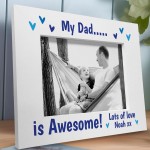 Personalised Dad Photo Frame 7x5 Photo Frame Fathers Day Gift