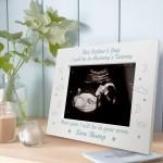 Fathers Day Gift For Dad To Be Wooden Baby Scan Photo Frame