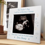 Fathers Day Gift For Dad To Be Wooden Baby Scan Photo Frame