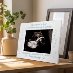 Fathers Day Gift For Dad To Be Wooden Baby Scan Photo Frame