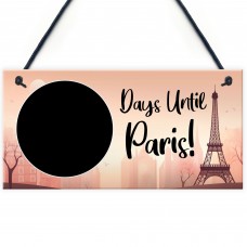 Days Until Paris Holiday Countdown Hanging Plaque Girlfriend