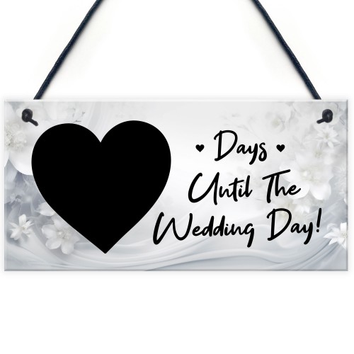 Wedding Countdown Plaque For Bride To Be Engagement Gifts 