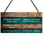 Funny Hot Tub Rules Sign For Garden Hot Tub Decor Plaque Garden