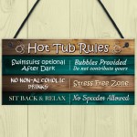 Funny Hot Tub Rules Sign For Garden Hot Tub Decor Plaque Garden