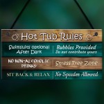 Funny Hot Tub Rules Sign For Garden Hot Tub Decor Plaque Garden