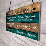 Funny Hot Tub Rules Sign For Garden Hot Tub Decor Plaque Garden