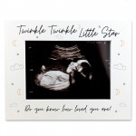 Pregnancy Gifts 7x5 White Frame Baby Scan Gift Daddy Mummy To Be