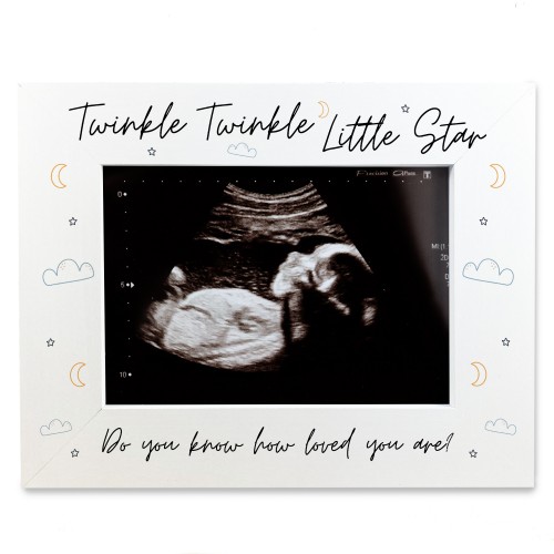 Pregnancy Gifts 7x5 White Frame Baby Scan Gift Daddy Mummy To Be