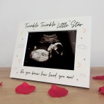 Pregnancy Gifts 7x5 White Frame Baby Scan Gift Daddy Mummy To Be