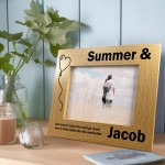 Personalised Couple Photo Frame Anniversary Gift For Him Her