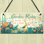  Funny Garden Rules Sign Wall Garden Garage Gate Door Plaque