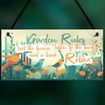  Funny Garden Rules Sign Wall Garden Garage Gate Door Plaque